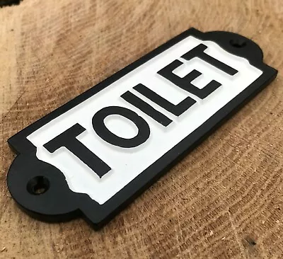 Antique Retro Style Handmade Toilet Loo Iron Black Sign Plaque Pub House Vintage • £8.90