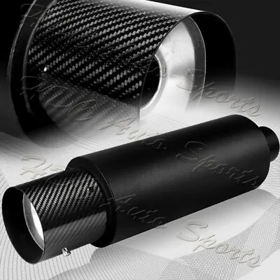 4  N1 Carbon Tip Black Stainless Weld-On Exhaust Muffler 3  Inlet Universal 4 • $39.99
