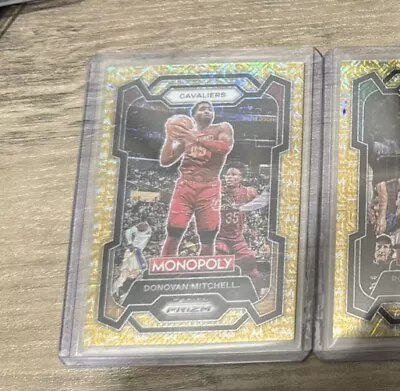 Donovan Mitchell Gold Millionaire Shimmer 19/500 - 2023-24 Panini Prizm Monopoly • $8