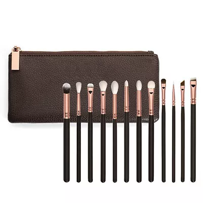 12 Pcs Rose Gold Makeup Brush Complete Eye Set Tools Powder Blending Brush New • $17.72