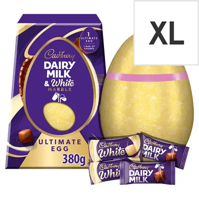 Cadbury Dairy Milk & White Marble Ultimate Egg 372g | UK Free And Fast Dispatch • £20.67