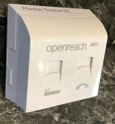 BT Openreach Master Socket NTE5c MK2 & VDSL/ADSL Faceplate MK4 Backbox • £6.99