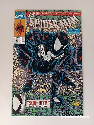 SPIDER-MAN Vol. 1 #13 1991. MARVEL. Todd McFarlane Black Suit Homage NM 9.6 • $12.87