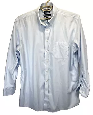 Stafford Executive Men's 17.5 34-35 Non-Iron Pinpoint Oxford Shirt Fitted** • $15.95