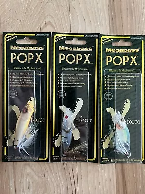 Lot Of 3 New Megabass Popx Ito Illusion Redeye Glass And HIUO Topwater Baits • $39.99