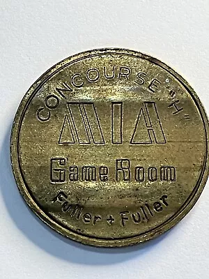 Rare Miami International Airport Game Room Arcade Token Concourse H Grooved #sr1 • $24.99