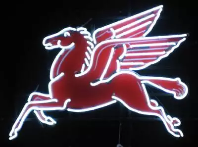 US STOCK 20 X16  Pegasus Flying Horse Mobil Gas Oil Neon Sign Light Lamp Vivid • $149.98