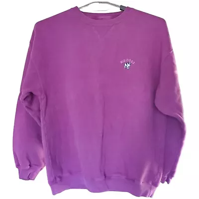 Vintage Big Dogs Embroidered Purple Crewneck Sweatshirt Mens Small • $27.99