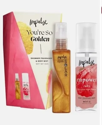 Impulse You’ Re So Golden Gift Set  150ml Mist Empower & Shimmer Solar 100 Ml • £11.95