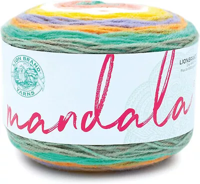 Lion Brand Mandala Yarn Gradient Yarn Cake Multicoloured Yarn Ombre 150g Pixie • £10.50