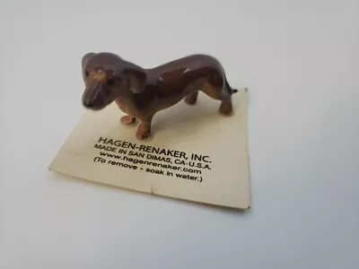 Hagen-Renaker Miniature Dachshund/Weiner Dog On Original Card EUC Darling • $18.95