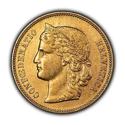 1896-B Switzerland 20 Francs Gold Coin - 0.1867 AGW - SKU-G2774 • $550