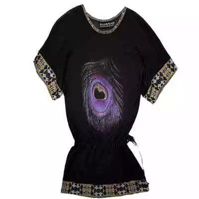 Y2k Custo Barcelona Peacock Tunic Dress  • £14.25