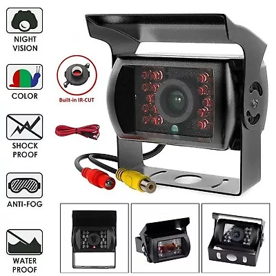 Heavy Duty CCD 18 IR 12V/24V Colour Reversing Camera Reverse Rearview Car AU • $28.99