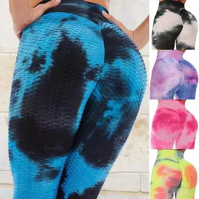 £6.86 • Buy Women Anti-Cellulite Yoga Leggings Push Up Ruched 3/4 Gym Pants Workout Trousers