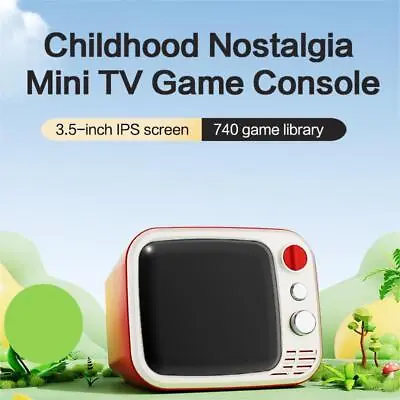 Retro Games Console Mini TV Style 740 Video Games 3.5  LCD Screen 2 Players Red • $29.99