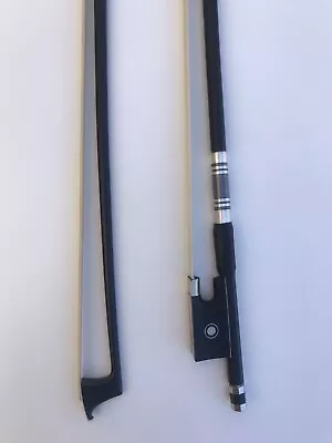 New Carbon Fiber Violin Bow Ebony Frog 1/2 Round Fancy Winding  Real Horse Hair • $38.99