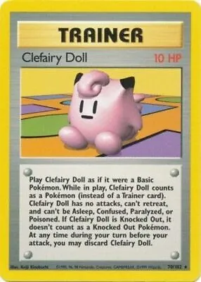 1x Clefairy Doll - 70/102 - Rare - Unlimited Edition Heavily Played Pokemon G1 - • $3.54