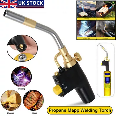 Gas Torch Mapp Gas Blow Torch Map Propane Gas Solderding Brazing Plumbers Tool • £25.98