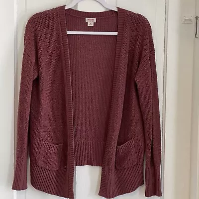 Mossimo Open Front Cardigan Knit Sweater - Red / Maroon Size Medium • $12