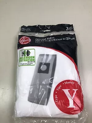 $6.99 • Buy Hoover Type Y Vacuum Bags 3 Pack For Windtunnel Allergen Filtration Bag Y New