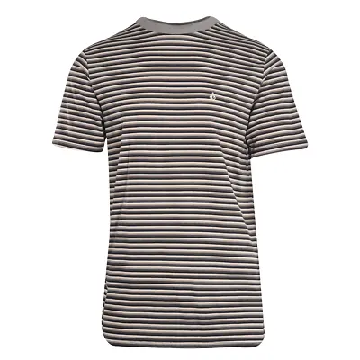 Volcom Men's T-Shirt Black Grey White Thick Striped S/S Tee (S31) • $16.68