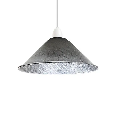 Vintage Industrial Retro Pendant Lamp Shades Easy Fit Metal Ceiling Light Shade • £9.73