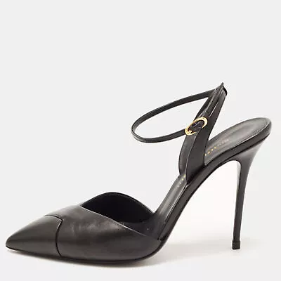 Giuseppe Zanotti Black Leather Slingback Pumps Size 37 • $130.20