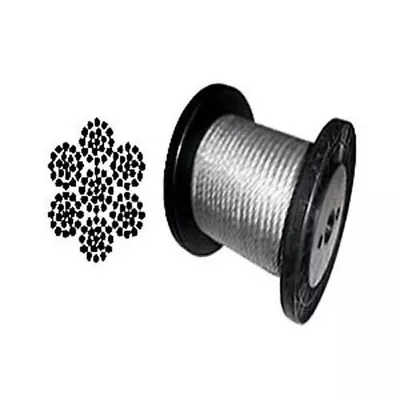 Galvanized Aircraft Cable Wire Rope 1/4  7X19-50 100 200 250 500 1000 Ft (1 • $86.67