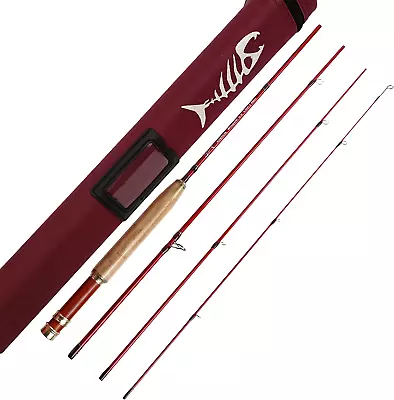 Whisperer Fly Fishing Rod 4 Pieces 6FT 0/1/2/3Wt 7FT 3/4Wt 24T Corbon Fiber F • $84.99