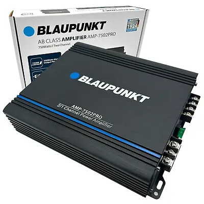 BLAUPUNKT 7502PRO Car Audio 2-Channel Class AB 750W Full-Range Amplifier • $67.99