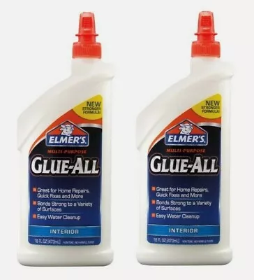 2pk Elmer's GLUE-ALL 16 Oz High Strength Adhesive Interior Quick Non-Toxic E3830 • $24.35