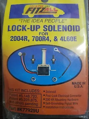 Fitzall K77929U Multi-Fit Lock-Up Solenoid Kit  GM 200-4R 700-R4 4L60E • $9.99
