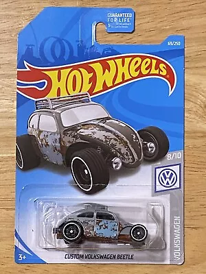 19' Hot Wheels 69/250 Volkswagen 8/10 Custom Volkswagen Beetle! Gray Diecast  • $8