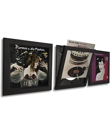 Two 3-Packs - Play & Display 12” Vinyl Record Album Wall Frames - Black - 6pcs • $162.49