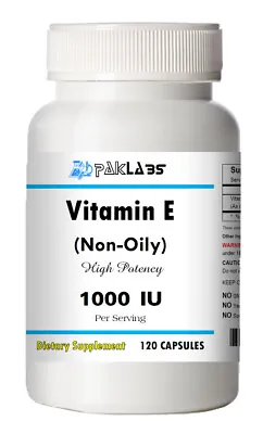 Vitamin E Capsules High Potency 1000 IU 120 Big Bottle Non Oily Fast USA Ship • $17.08