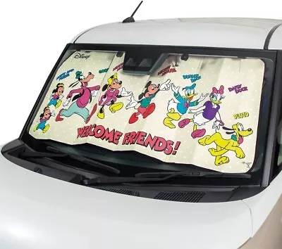 Mickey Mouse Minnie Welcome Friends Retro Front Sunshade JDM Japan Car Accessory • $49.99