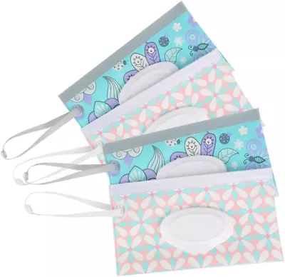 Venhoo Wet Wipe Pouch 4-Pack Reusable Refillable Clutch Baby Wipes Dispenser ... • $16.64