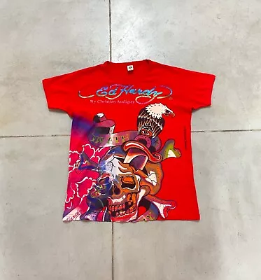 Vintage Ed Hardy By Christian Audigier Tee All Over Print • $100