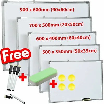 £7.95 • Buy Magnetic Whiteboard Small Large White Board Dry Wipe Notice Office School Home