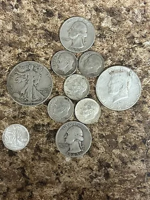 90 Silver Us Coins Lot $2 Face With 1/10th Eagle • $46