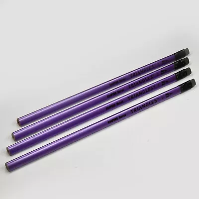 4 Vintage Berol Empire Triangles Pencils Metallic Purple Body No. 2 Black Lead • $11.75