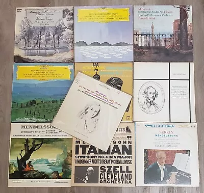 Lot Of 10 Felix Mendelssohn Vinyl Records - VG/VG+ Tested - DG/Hungarton/Vox+ • $70
