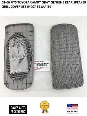 Speaker Grill Cover Set -Gray #04007-521AA-B0 Rear Side For Toyota Camry 2002-06 • $42.73