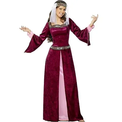 Ladies Medieval Maid Marion Fancy Dress Costume S To Plus Size By Smiffys • £34.99