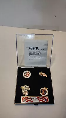 Vtg TEAM USA VOLLEYBALL PIN SET 1995 Atlanta Olympics 96 Celebrating 100 Years • $9.90