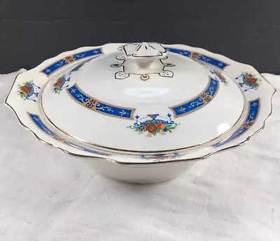 Vintage Server Myott Staffordshire English Bone China Transferware Lidded 2 Pce. • $69