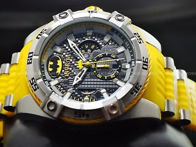 Invicta Men's 50mm DC Comics Viper BATMAN Chronograph Limited Ed Yellow SS Watch • $89