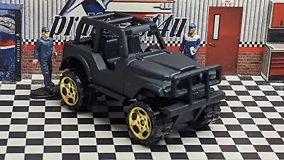 Matchbox 1960 Jeep 4x4 Custom Loose 1:64 Scale   Matte Black Satin  Collection  • $15.99