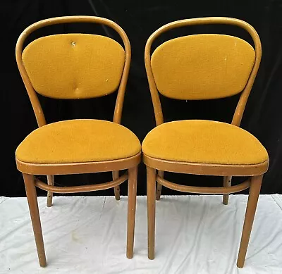 MCM Thonet Bentwood Dining Chair Original Upholstery Cushioned Seat  & Back • $99.99